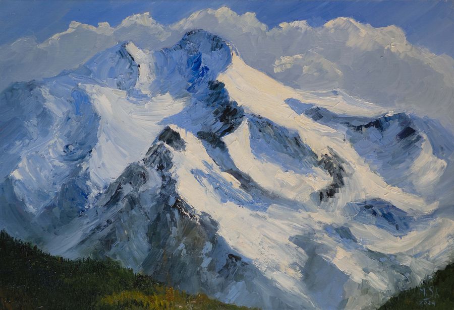 Mountains of Svaneti, oil on canvas, 60 × 40 cm, 2024
