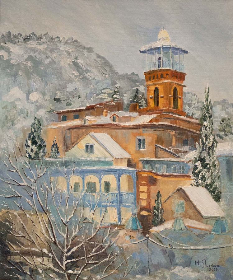 Abanotubani, Tbilisi, oil on canvas, 50 × 60 cm, 2024